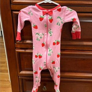 The Beaufort Bonnet Company Pink Strawberry Footie